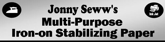 Jonny Seww's Iron-On Stabilizing Paper.